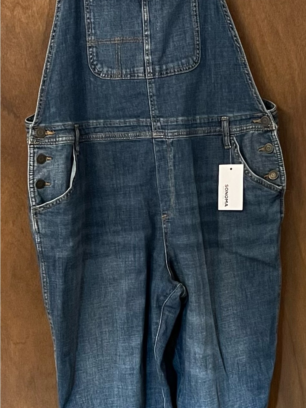 Sonoma Women's Denim Jean Overalls - Casual Relaxed Fit - Picture 3 of 9